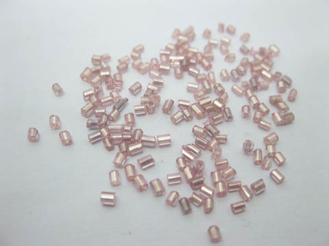 1Pack X 38000Pcs Pink Bugles Glass Tube Beads - Click Image to Close